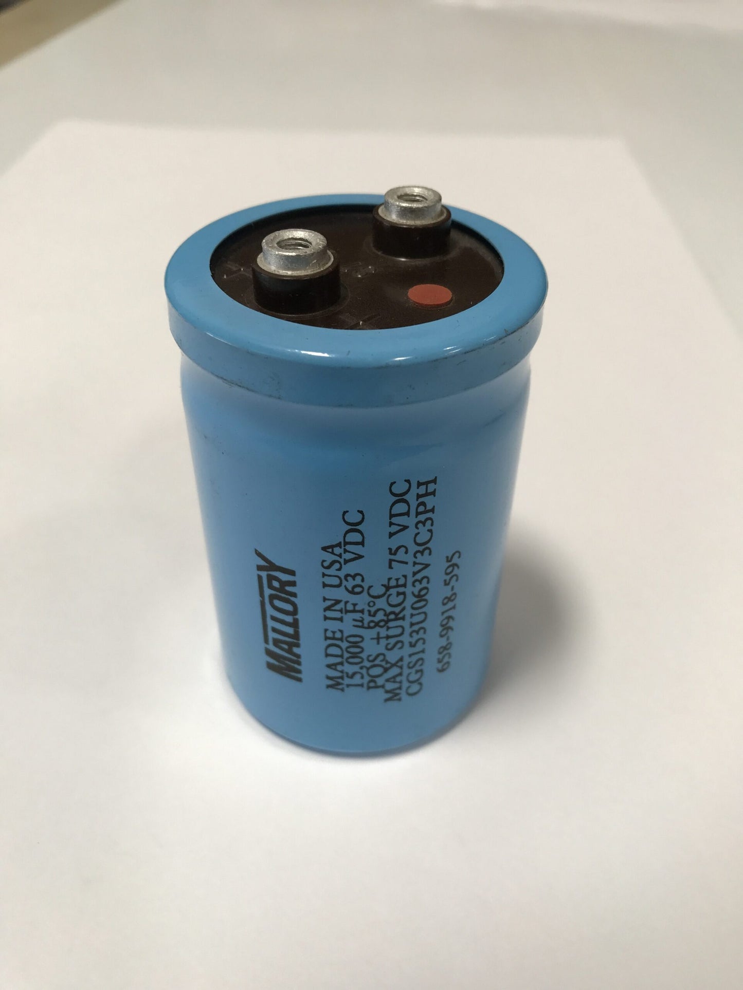 MALLORY COMPUTER GRADE CAPACITOR 15000UF 63VDC CGS153U063V3C3PH