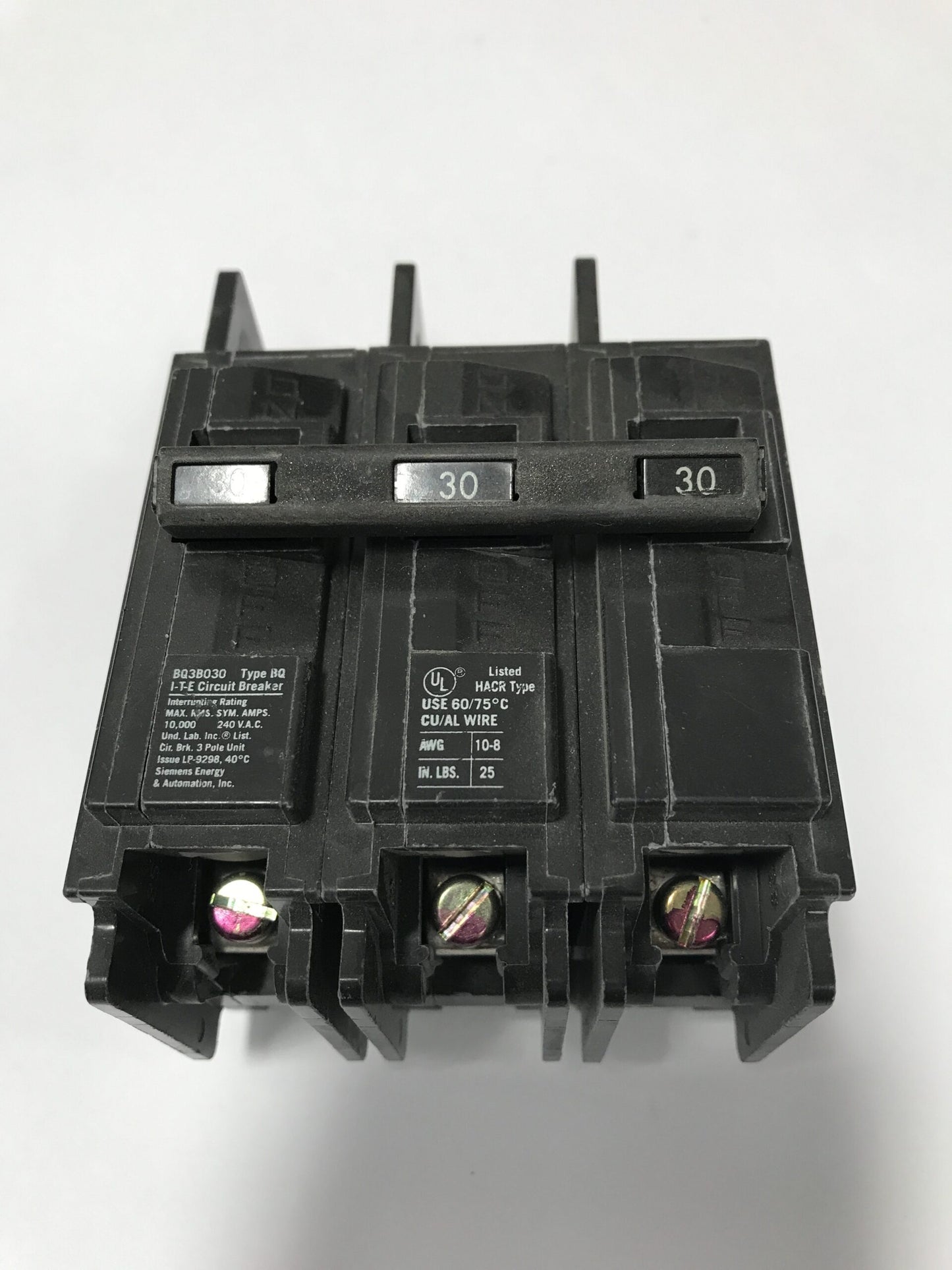 GOULD 3 PHASE CIRCUIT BREAKER BQ3B030