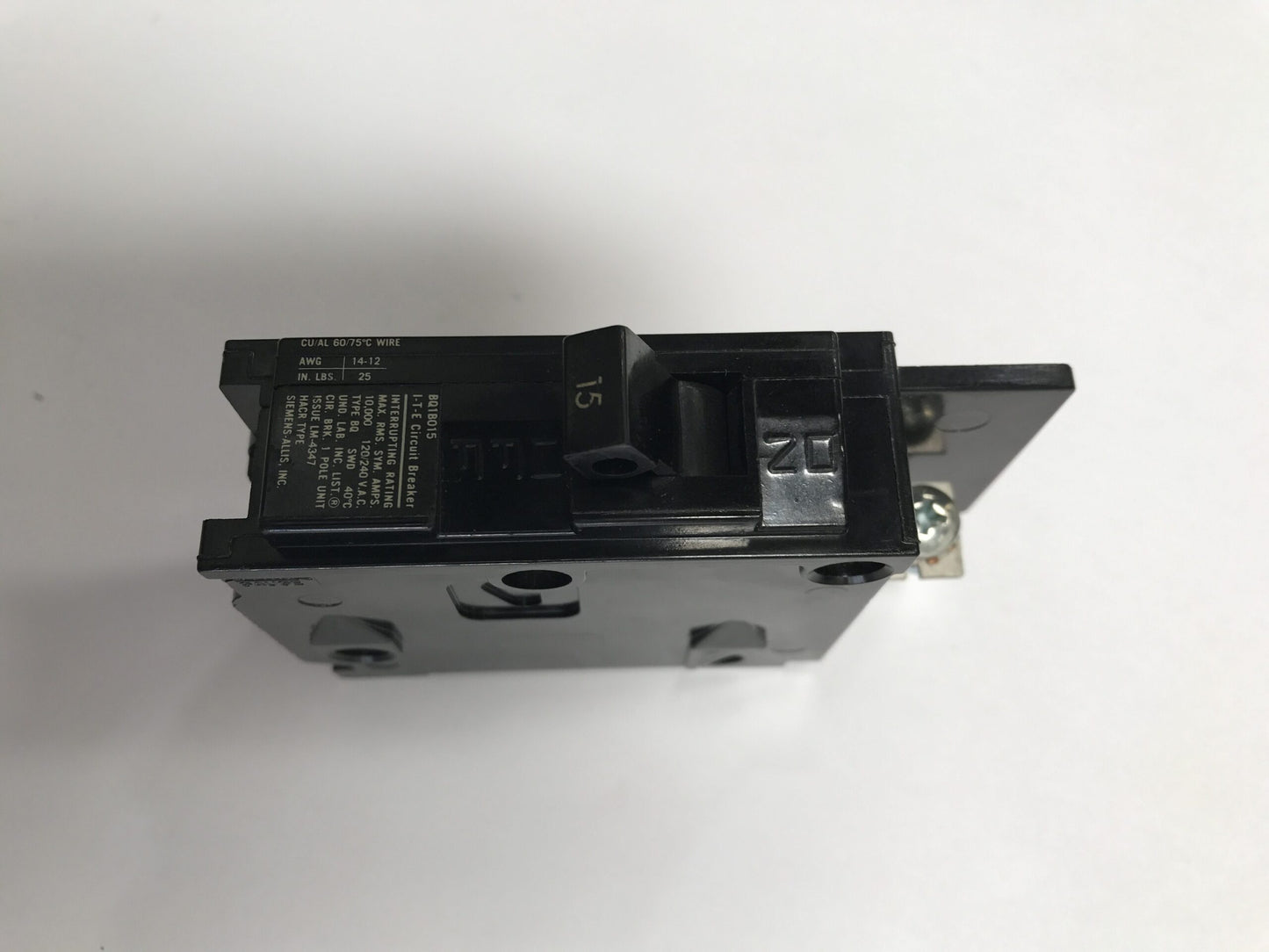 SIEMENS BQ1B015 15 AMP C.B.