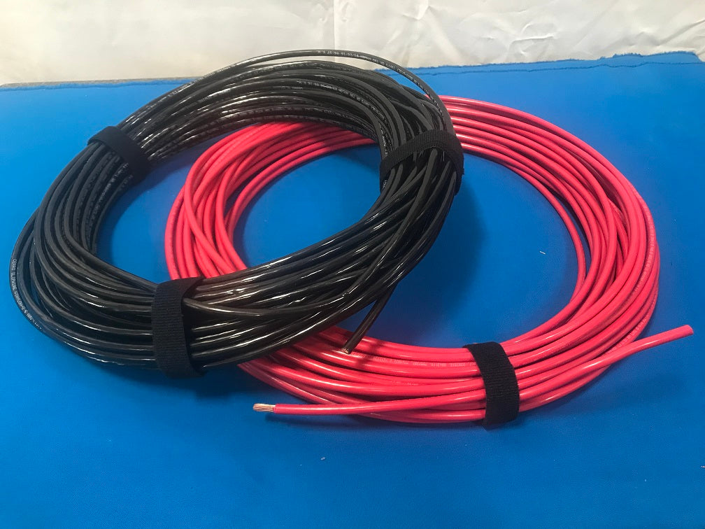 SOUTHWIRE E51583/E51583F TYPE T90 RED 95 FFEET LONG AND BLACK 95 FEET LONG (2AWG) 600VOLTS MTW OR THNN GAS AND OIL RESISTANT SUNLIGHT RESISTANT.