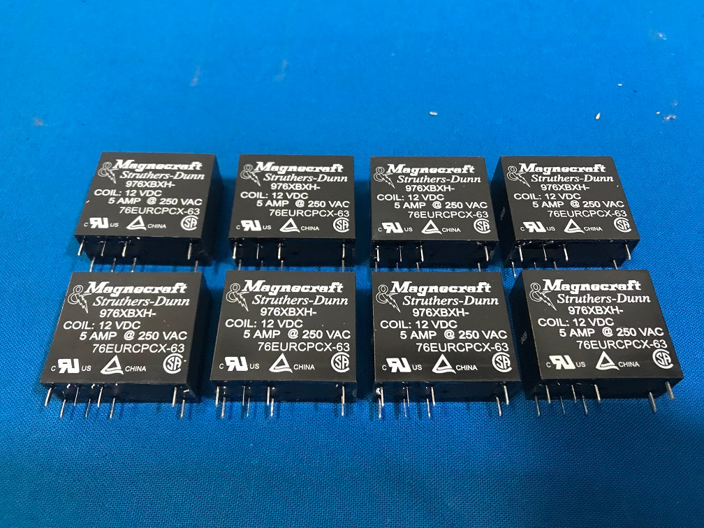 Magnecraft Struthers-Dunn 976xbxh Coil 12vdc 5amp @250vac 76eurcpcx-63 electro mechanical relay, (sold in lot of 8pcs)