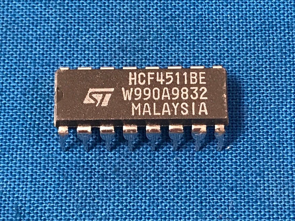 HCF4511BE ST Integrated Circuit Latch,decoder, driver, 16 DIP pin (sold in lot of 10pcs)