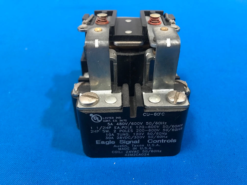 42M2CA024 Eagle Signal Control, Contactor, 2 poles, DPDT, Coil voltage, 24vac 50/60hz