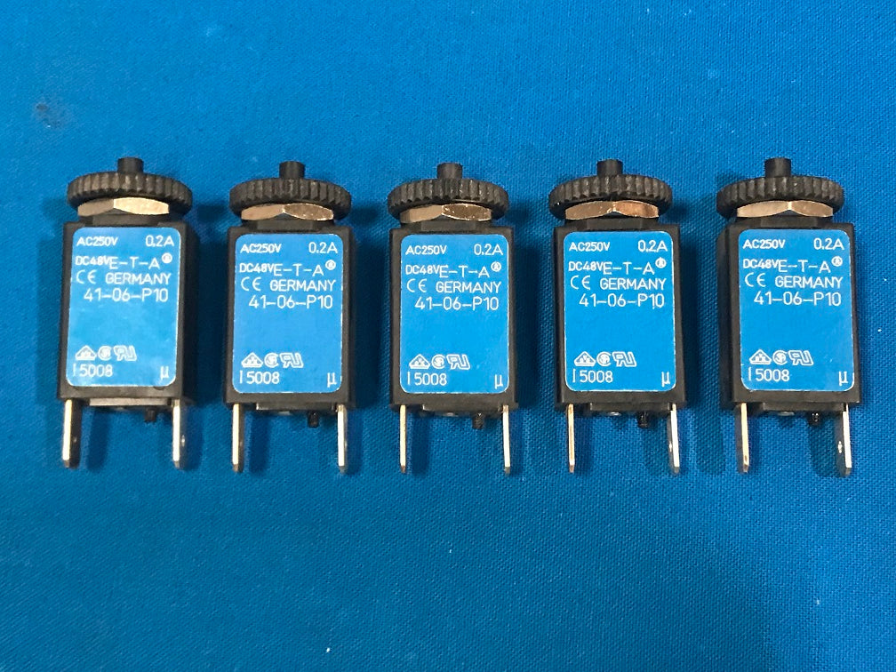 41-06-P10 E-T-A Therm push to reset Circuit breaker 0.2A (sold in lot of 5 pcs)