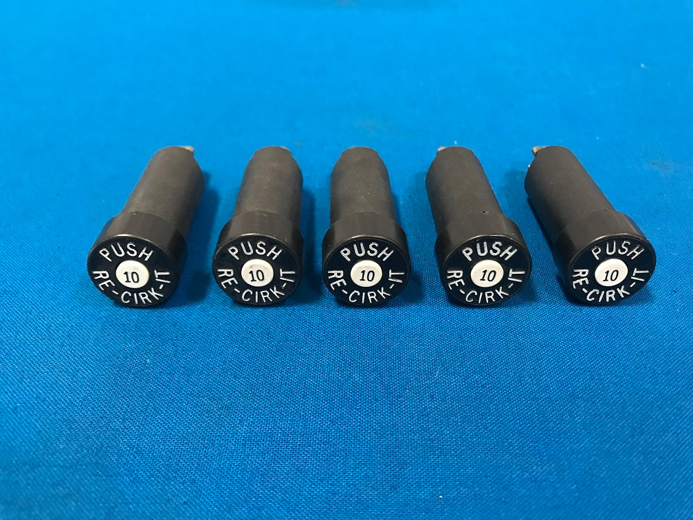 KD1-10 HEINEMANN ELEC. CO. 10 amp circuit breaker Push to reset 50V-DC / 250VAC (sold in lot of 5 pcs)