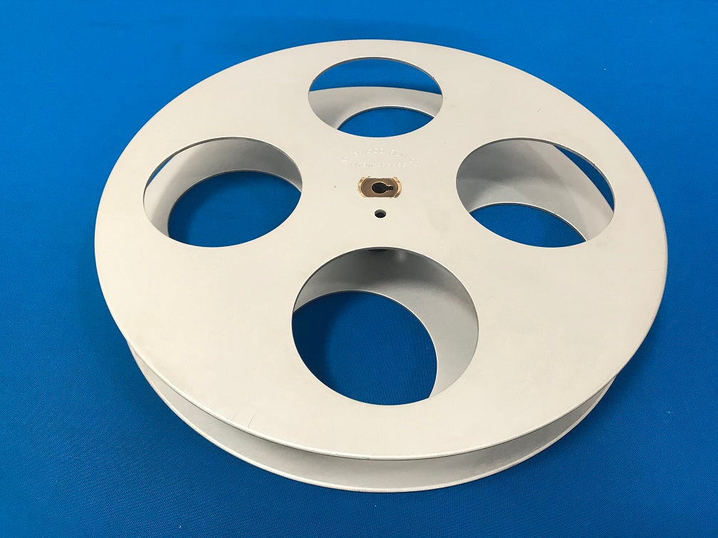 35mm split reel 11 1/2 inch diameter Vintage,(hollywood film company) brand. 5/16 input shaft.