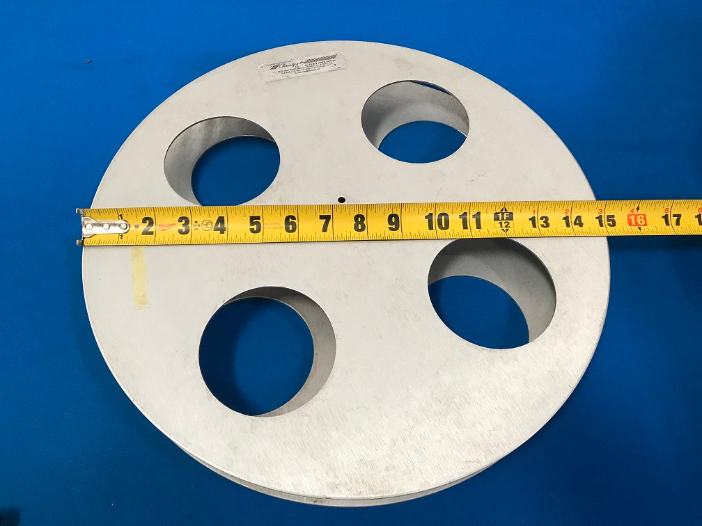 Film reel 35mm, christy brand, 15 inch diameter, 5/16 input shaft