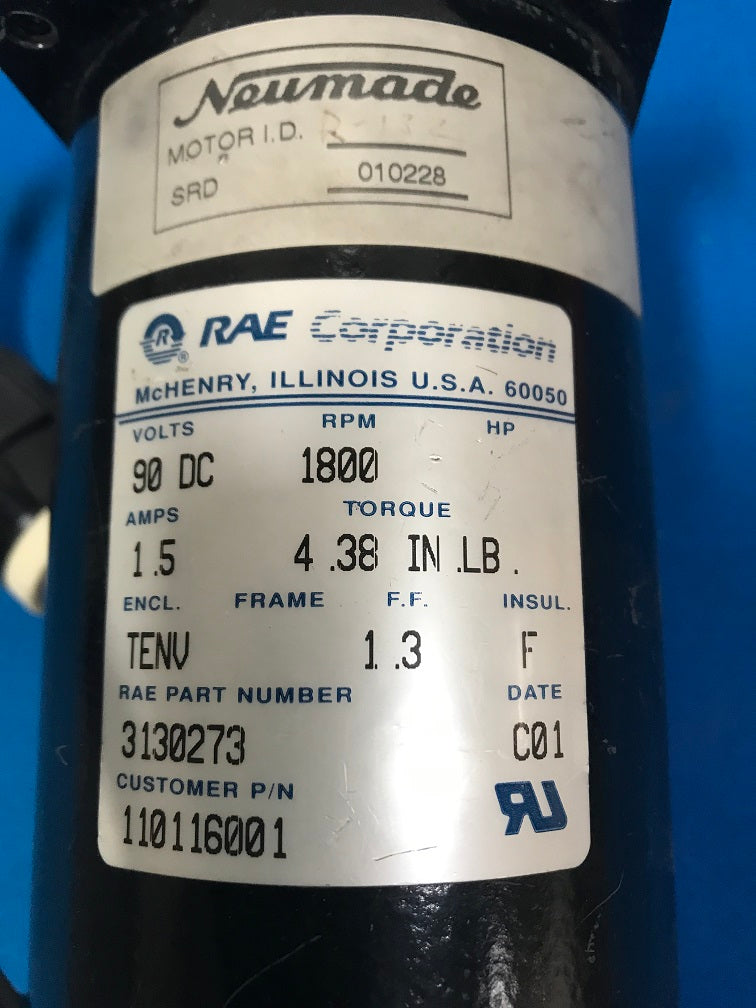 3130273 RAE Corporation, DC motor 0-90VDC 1800 RPM