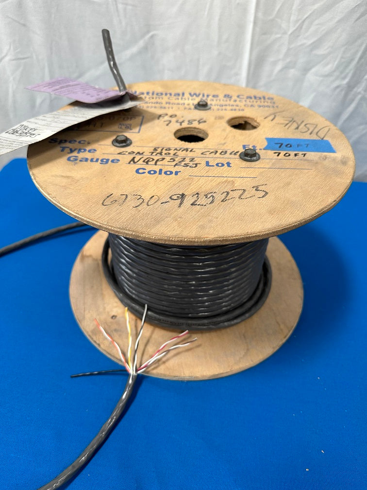 2465 CABLE: 22awg10/conductor / (5 pair twisted) with shield 70 feet long, MFG by: National wire and cable (soft cable)