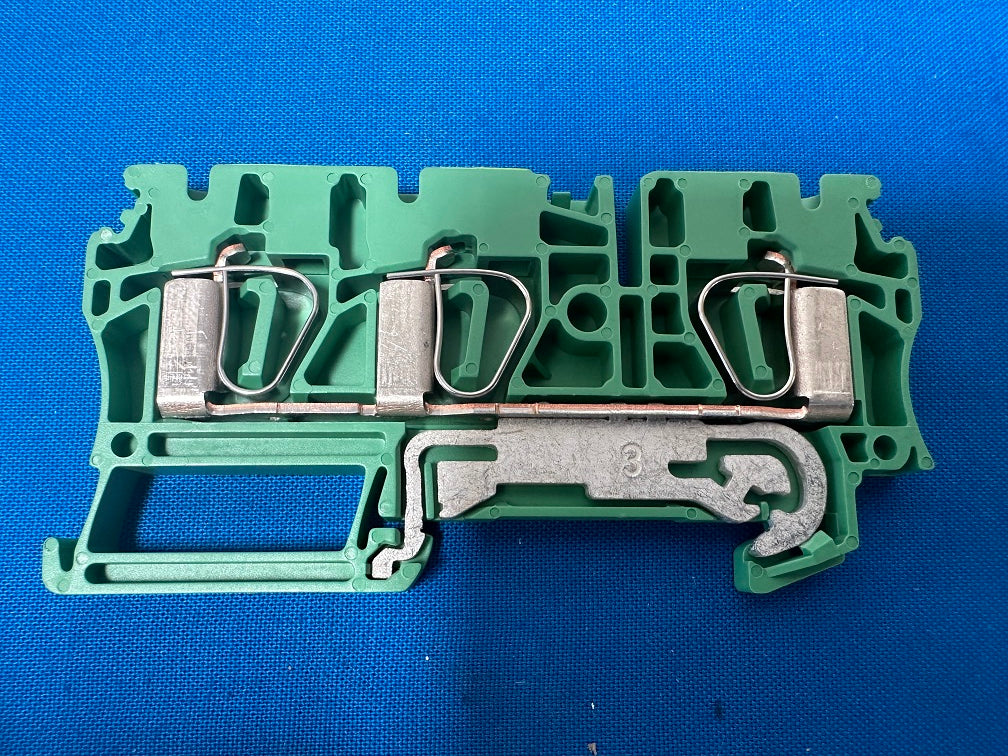7904170000 ZPE 4/3AN weidmuller Terminal block connector 3 position ground, earth green,yellow 10-26 awg (lot of 11)