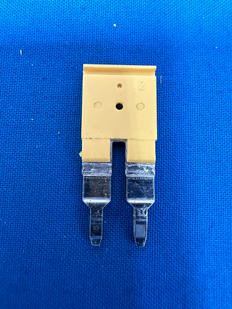 1627850000 zqv 6/2 ge weidmuller, 2 position terminal block, cross connection jumper flat pins (lot of 33)