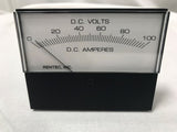 DC AMP DC VOLT ANALOG METER  0-100 adc/vdc