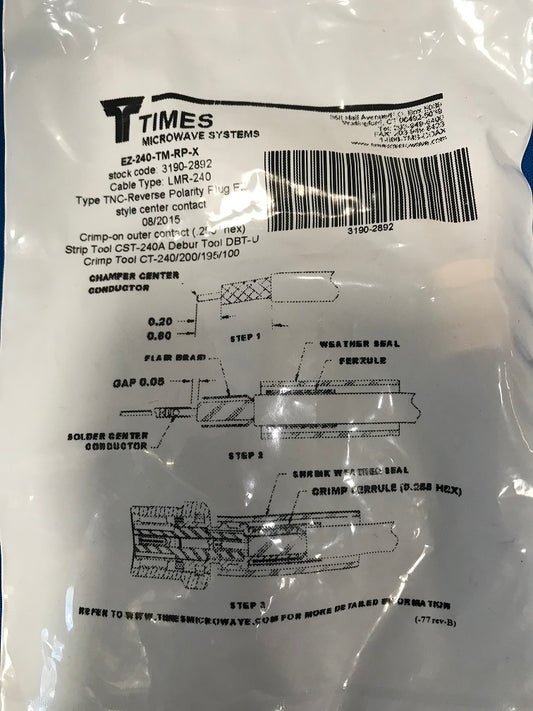 EZ-240-TM-RP-X TNC Reverse Polarity Plug EZ