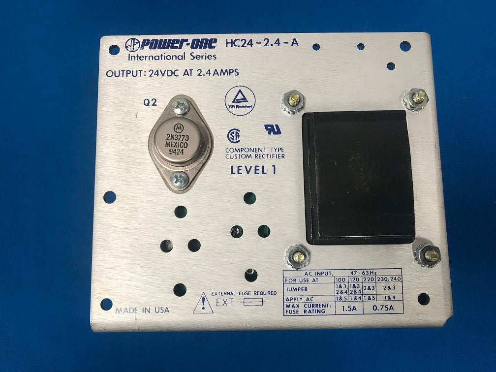 HC24-2.4-A   POWER ONE OUTPUT:24VDC AT 2.4 AMPS