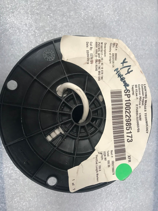 PART# B9964 ANIXTER CA. M16878/17-20-4C (80 Feet Long) 19 STR TNC PVC/NYL WHT 90% TNC BRD SHD 600V 105C-S&J ROHS