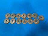 Check rings, Lamp parts  Antique brass. Used for 1/8 threaded rod. Dimentions: OD 1.995   ID hole .435 Sold in lot of 13pcs