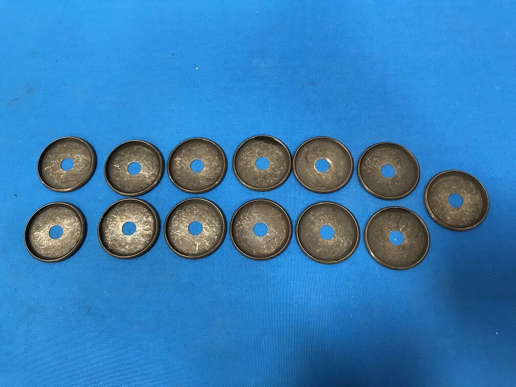 Check rings, Lamp parts  Antique brass. Used for 1/8 threaded rod. Dimentions: OD 1.995   ID hole .435 Sold in lot of 13pcs