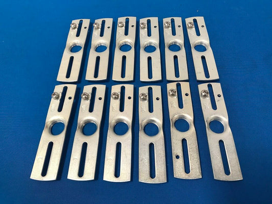 Light fixture bracket crossbar  3/8ips Threads. Dimention: L 4.125 Width 1.00 Thickness.0085  Sold in lot of 12