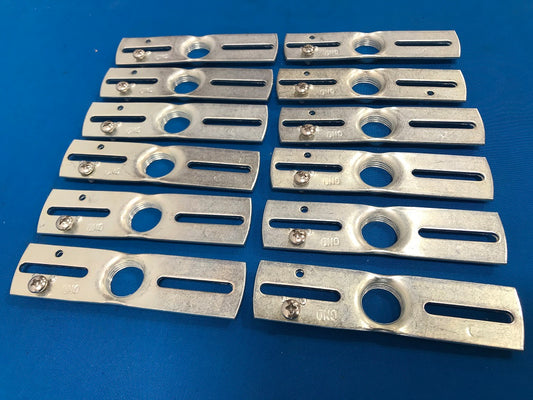 Light fixture bracket crossbar  3/8ips Threads. Dimention: L 4.125 Width 1.00 Thickness.0085  Sold in lot of 12