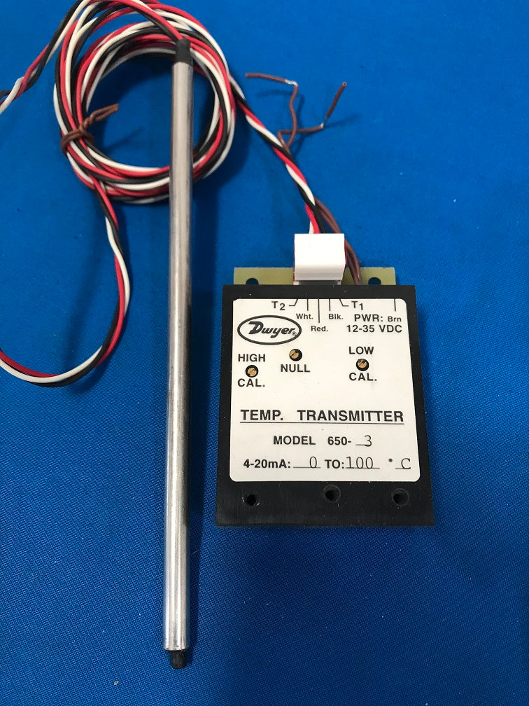 Temperature Transmitter  Model 650-3 Dwyer Instrument Inc.  0-100 C.
