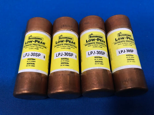 LPJ-30SP  BUSSMAN   low- peak  Fuse: 30A, 600VAC  Dual element time delay Class j fuse  (sold in lot of 4 pcs)