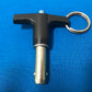 CL-6-BLPT- 0.75  Carrlane  3/8 diameter x 0.75 grip Lenght T handle ball lock pin 