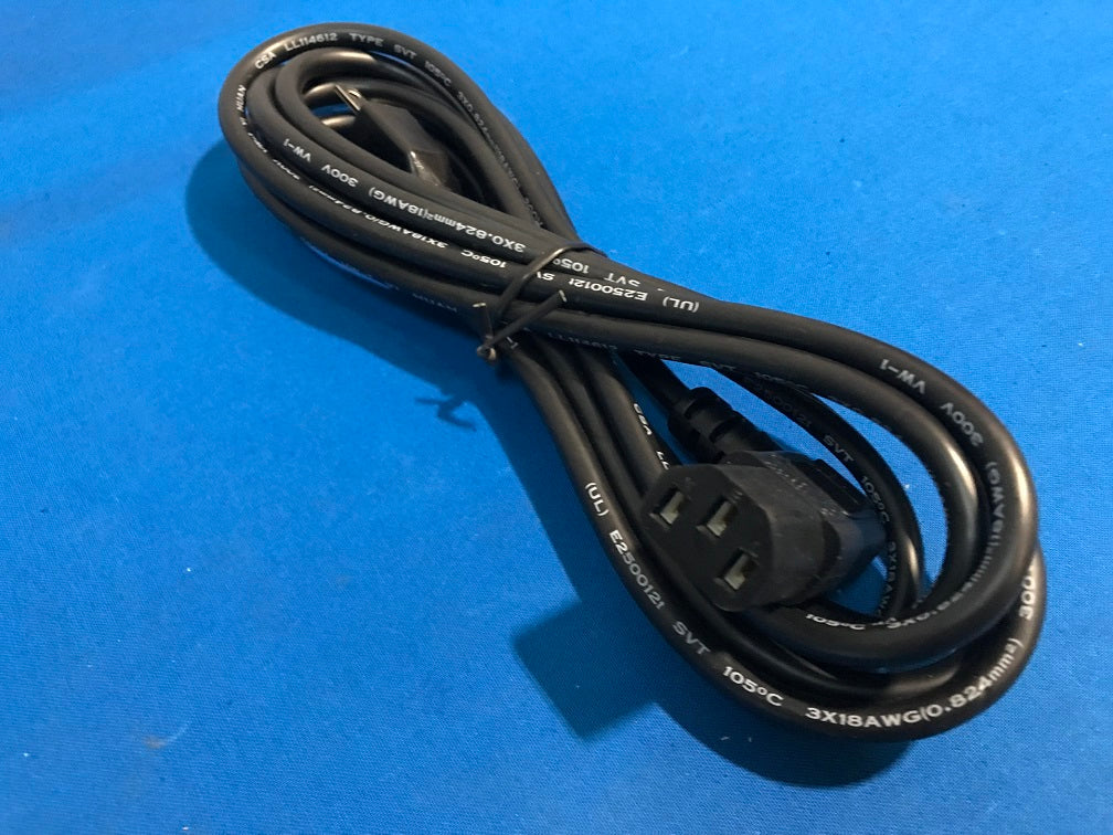 A-PC2304-030021-1  Cord 18AWG  9.84Feet (3.00m) Power cord black NEMA 5-15 p to IEC 320-C13,Right angle cvt