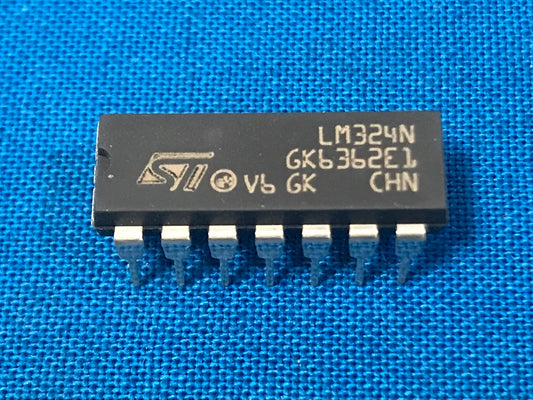 324N, ST Thomas Integrated circuit,amplifier 4 circuit 14dip. (sold in lot of 5)