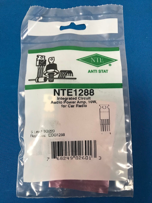 NTE1288  Integrated circuit Audio Power amp 10watts.  (sold in lot of 4pcs)