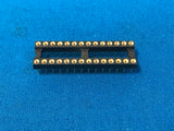 575-113322, 28 pin dip socket,IC gold thru-hole. (sold in lot of 28pcs)