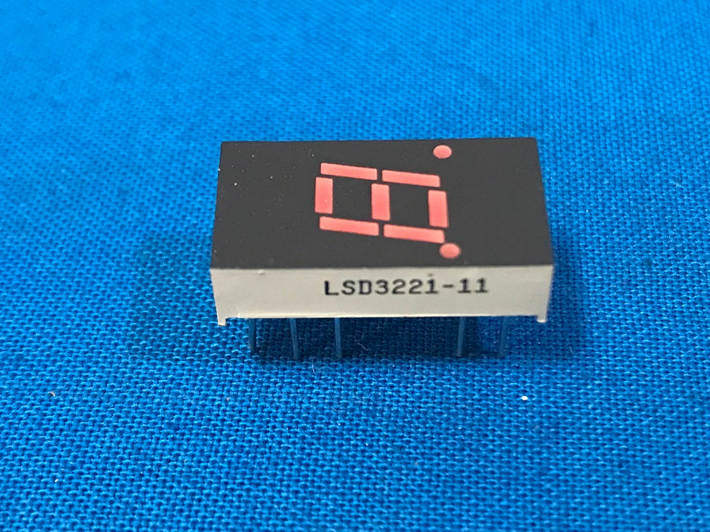 LSD3221-11    LED Display 7 segment red 0.30 inch common Anode. (sold in lot of 24pcs)