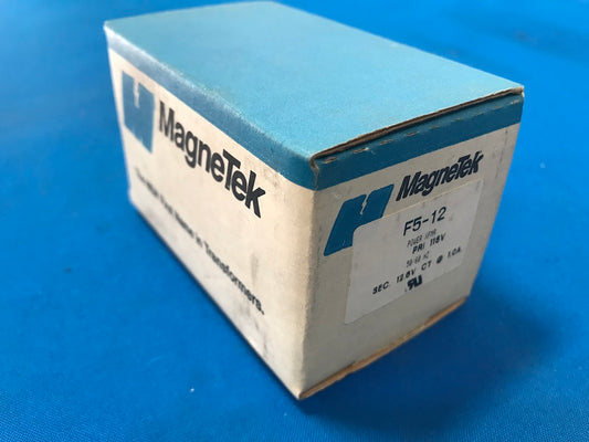 F5-12  Magnetek Power Transformer   Primary voltage 115v   50/60hz  Secondary 12.6v CT  @ 1.0A  (sold in lot of 9pcs)