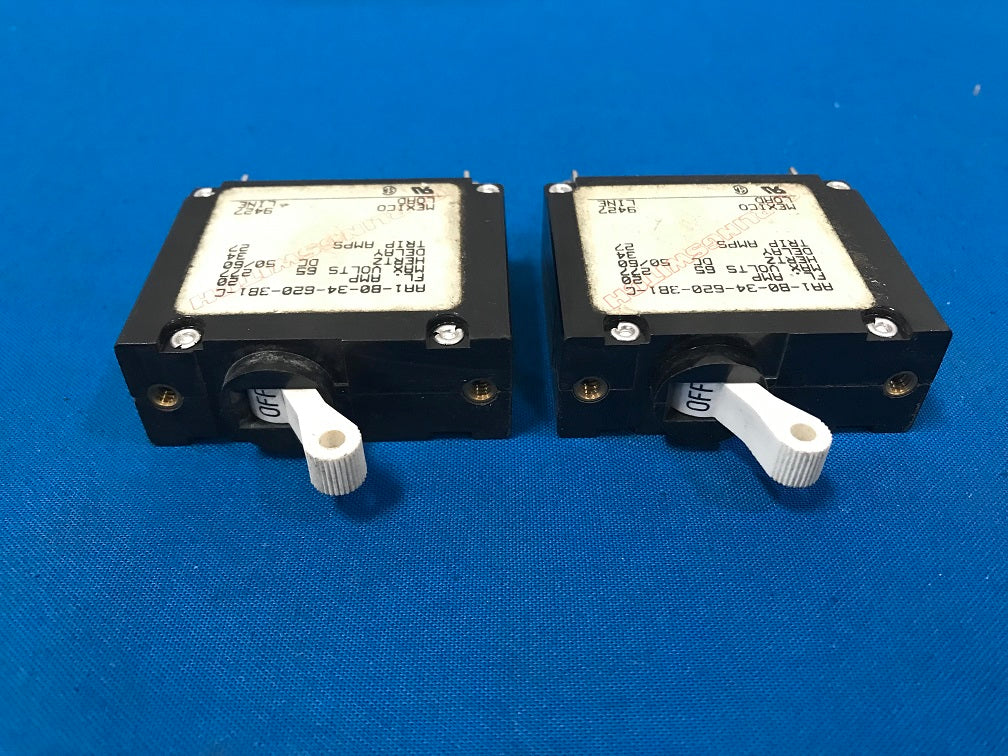 AA1-B0-34-620-381-C,  Carlingswitch,inc.  20Amp Circuit breaker magnetic (hydraulic delay) 20A 277V (sold in lot of 2 pcs)