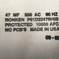 RONKEN P91D22476H05, Motor Start Capacitor, 47mfd, 550vac, 60hz,