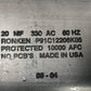 RONKEN   P91C12206K05   20mfd, 330vac, 60hz, Motor Start Capacitor