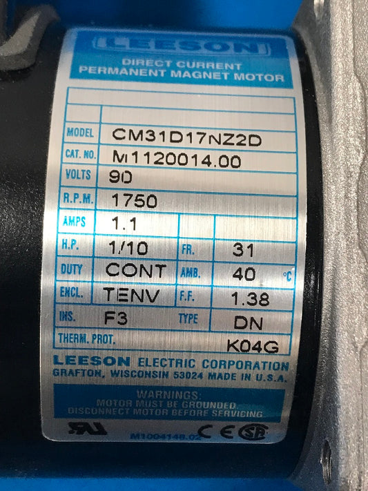 CM31D17NZ2D LEESON Direct current Permanent Magnet motor. Cat no. M1120014.00, (NEW)