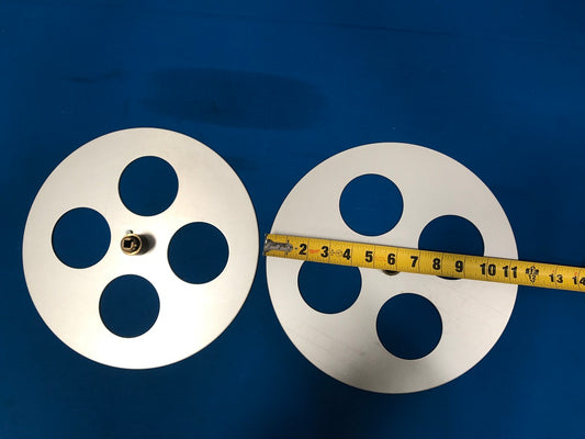 35mm split reel 11 1/2 inch diameter Vintage,  (JR film company) brand. used in great condition.  5/16 input shaft.