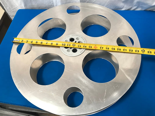 E-Z-HUB 70MM FILM REELS, 23.750 Inch diameter, 1/2 input shaft, Goldberg Bros. Inc.  PAT.NO.3450366 "Used in great condition"