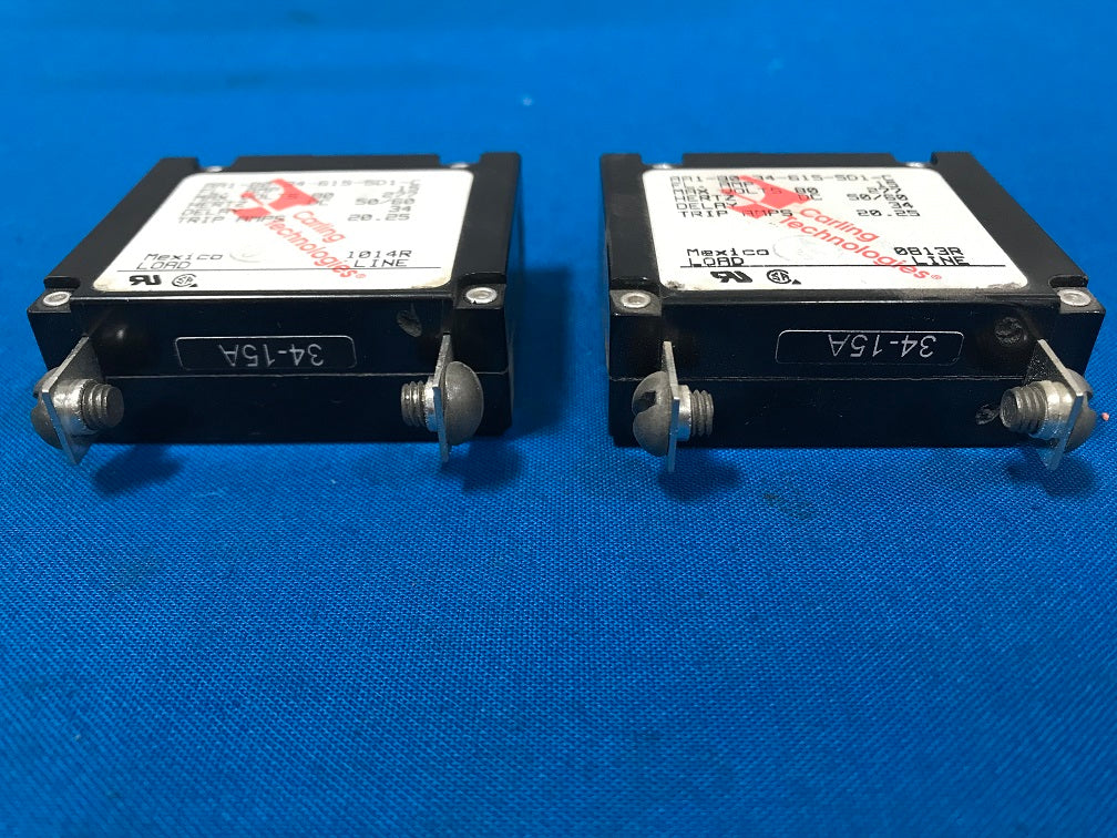 AA1-B0-34-615-5D1-C    Carling Technologies Panel mount circuit breaker 15 Amp (sold in lot of 2)