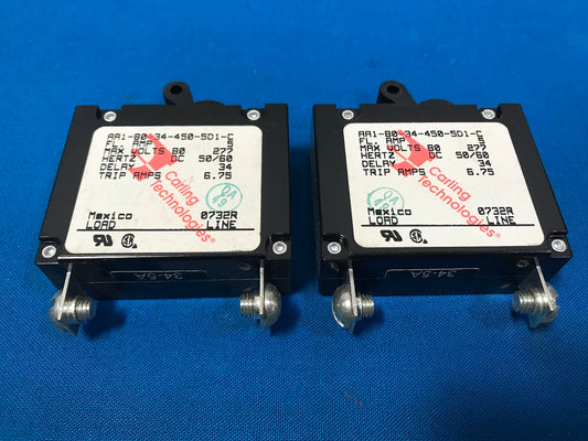 AA1-B0-34-450-5D1-C  Carling Technologies, Panel mount circuit breaker 5 Amp ( sold in lot of 2 pcs)