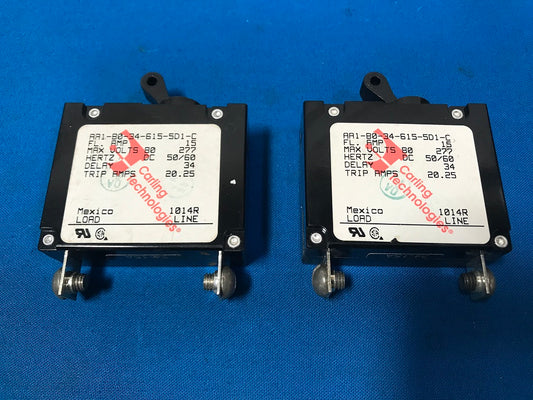 AA1-B0-34-615-5D1-C  Carling Technologies,Panel mount Circuit Breaker 15A (sold in lot of 2 pcs)