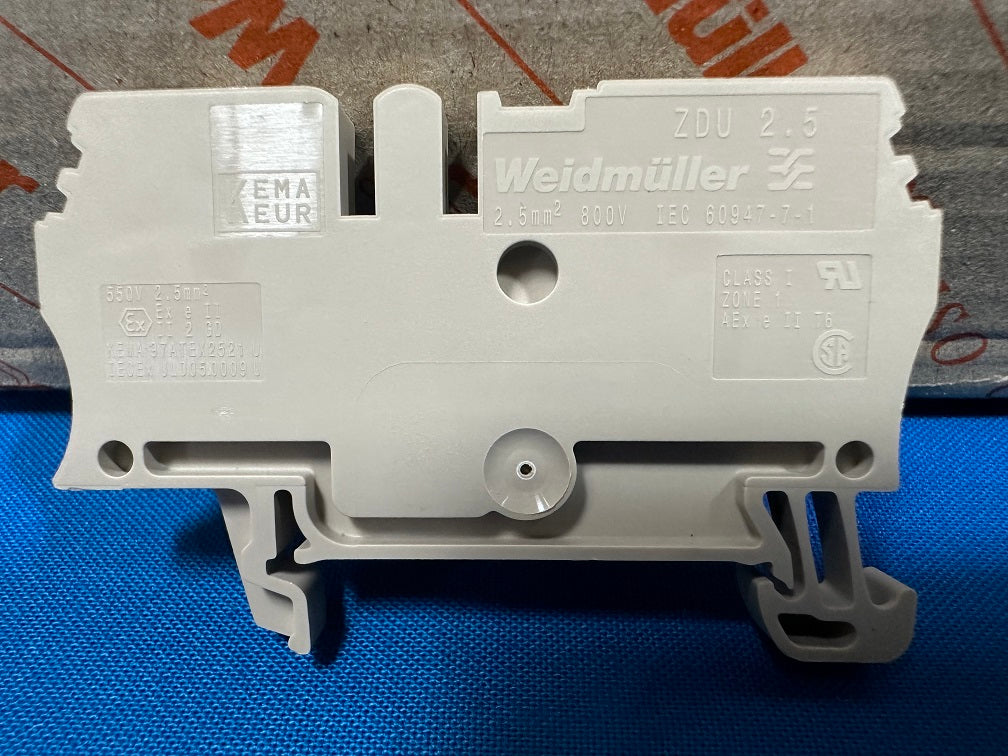 1608510000  ZDU 2.5  Weidmuller  Din rail terminal block feed thru...(sold in lot of 26pcs)