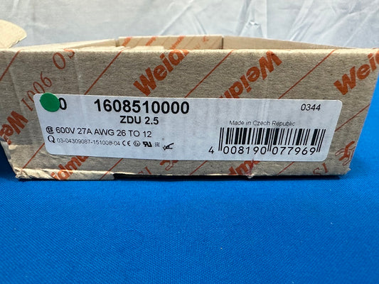 1608510000  ZDU 2.5  Weidmuller  Din rail terminal block feed thru...(sold in lot of 26pcs)