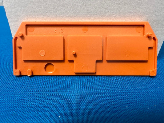 281-326  WAGO orange Terminal block end cover (sold in lot of 25)