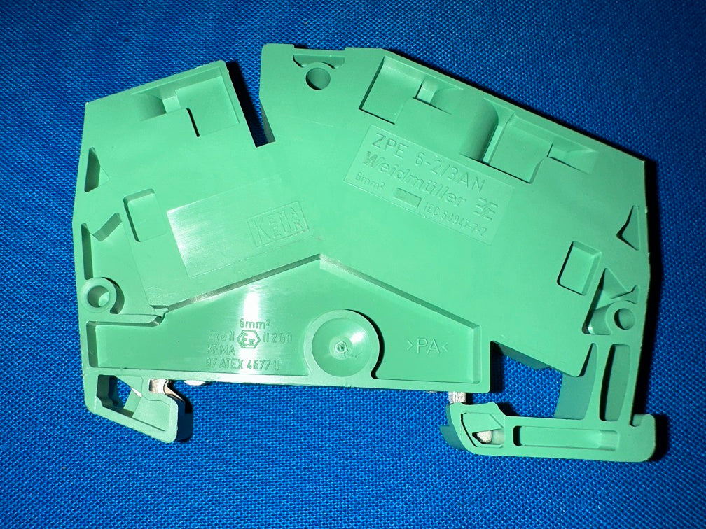 1771360000   ZPE 6-2/3AN  Weidmuller  Din rail terminal block ground, sold in lot of 6