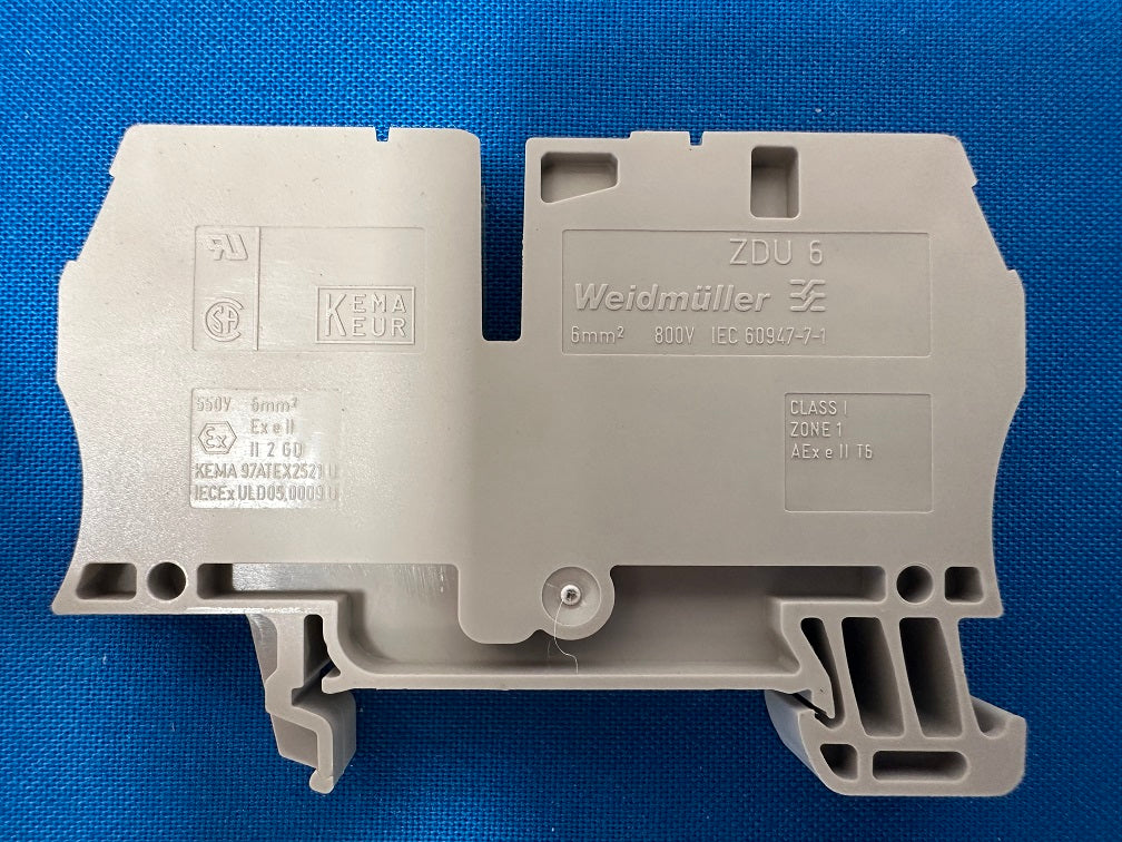 1608620000  ZDU 6   weidmuller Terminal block 2 position feed through beige  8-22 awg   (sold in lot of 49pcs)