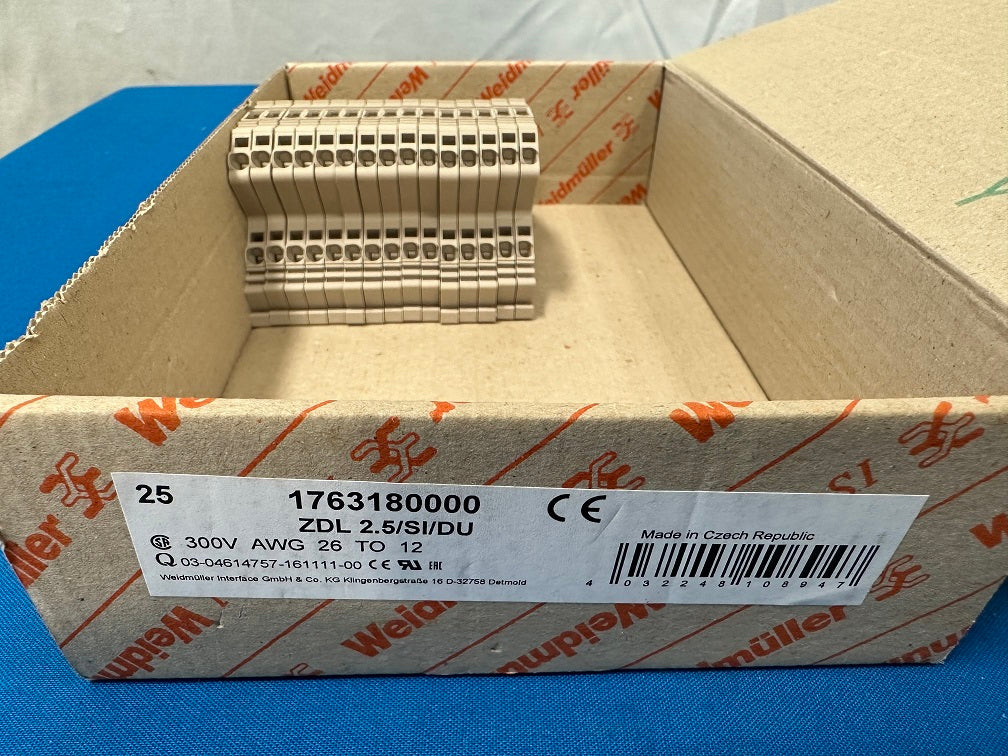 1763180000 ZDL 2.5/SI/DU  weidmuller  Terminal block connector 4 position disconnect beige  (sold in lot of 15pcs)