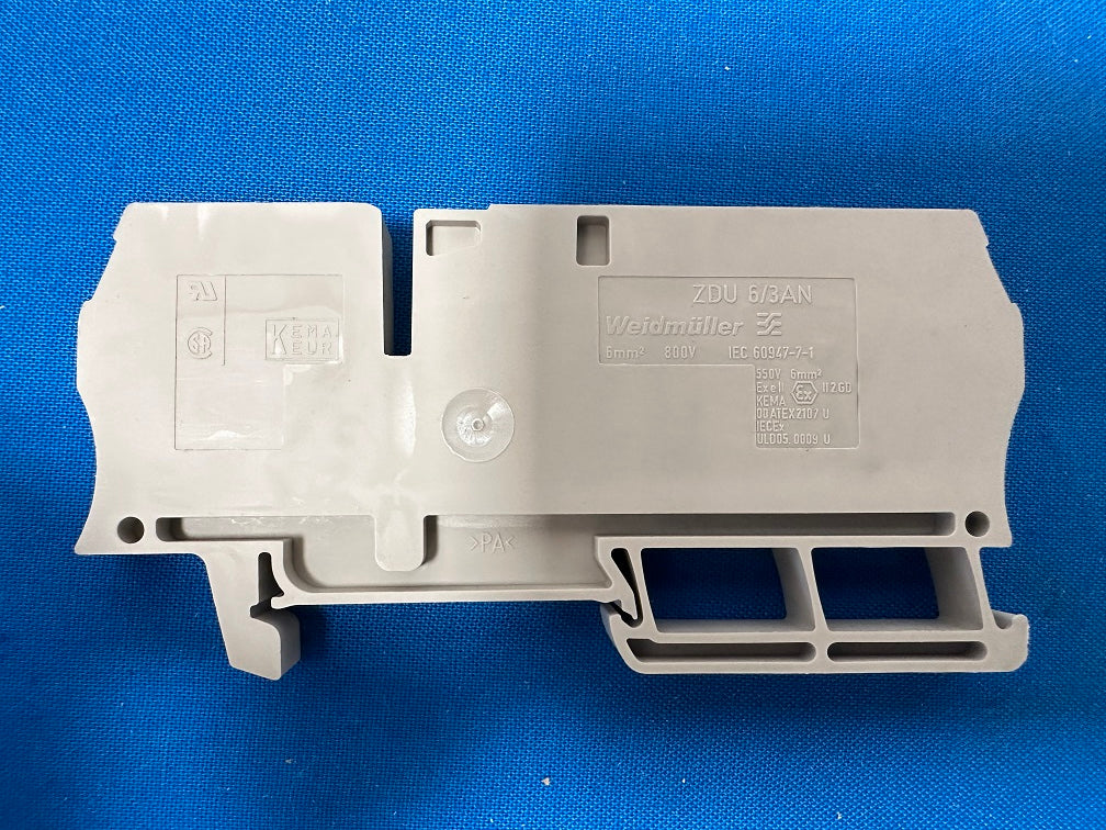 7907410000  ZDU 6/3AN   weidmuller  Terminal block  connector 3 position feed through beige 8-22 awg (sold in lot of 22pcs)