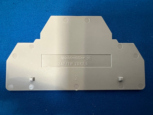 1674730000  ZAP/TW ZDK2.5  weidmuller   end plate terminal block, rail type for z series. (lot of 25)